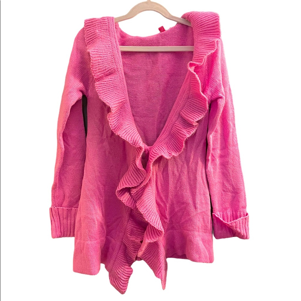 🦀2/$25 Planet Gold Flounce Cardigan